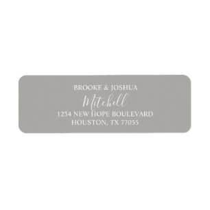 Personalized Couple Return Address Labels   Grey
