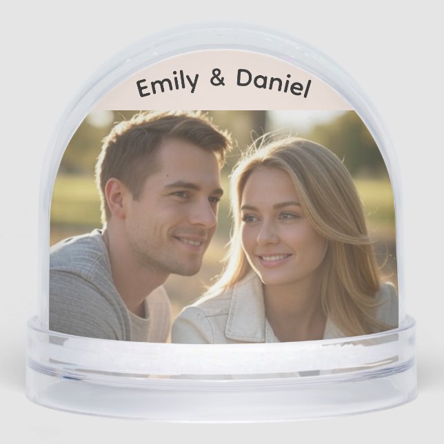 Personalized Couple Snow Globe Romantic Lovers (Front)