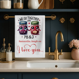 Personalized Couple Valentine Funny Food Towel