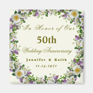 Personalized Couples 50th Wedding Anniversary      Magnet