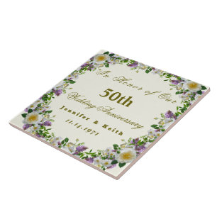 Personalized Couples 50th Wedding Anniversary      Tile