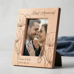 Personalized Couples Anniversary Etched Frames