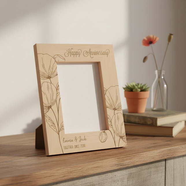 Personalized Couples Anniversary Etched Frames (Personalized Couples Anniversary Engraved Frames)