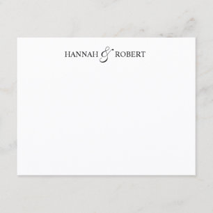 Personalized Couples Classic Elegant Script Card
