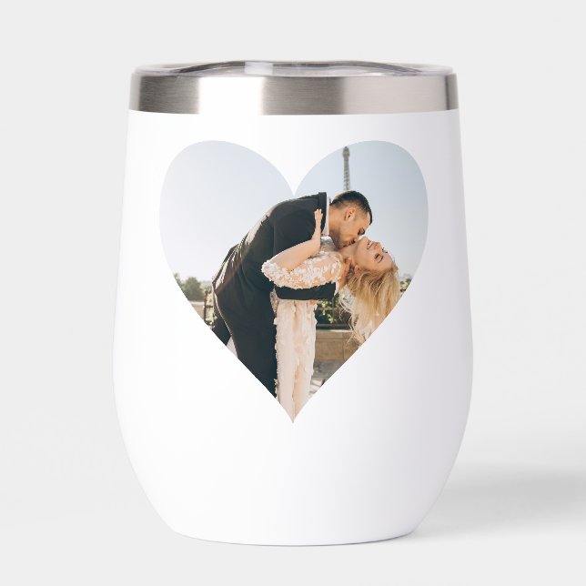 Personalized Couples Heart Photo Text Wedding  (Back)