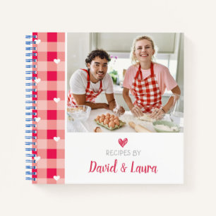 Personalized Couple's Memory Cookbook (Add Photo) Notebook