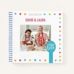 Personalized Couple's Memory Cookbook (Add Photo)  Notebook
