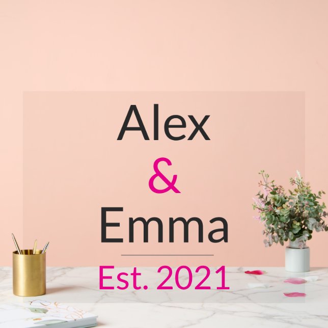 Personalized Couples Mug – Custom Names & Year Gif (Mariage)