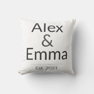 Personalized Couples Mug – Custom Names & Year Gif Throw Pillow