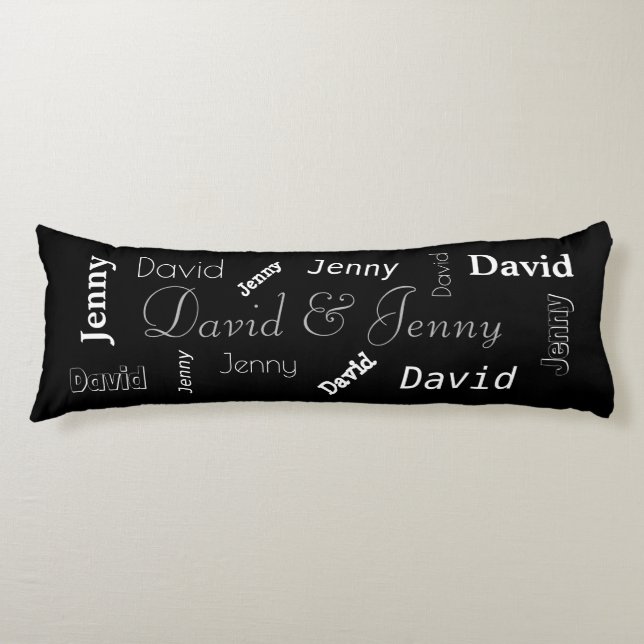 Personalized Couples Name Body Pillow (Front)