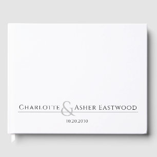 Personalized Couples Name Monogram Guest Book
