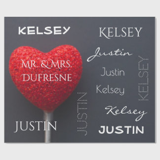 Personalized Couple's Name Wrapping Paper