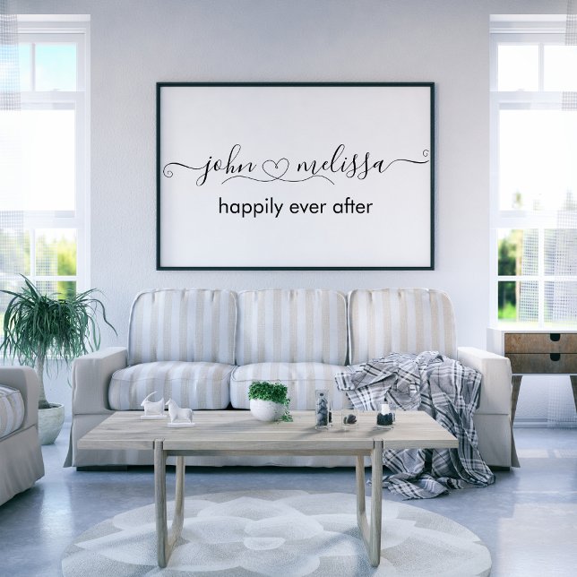 Personalized Couples Names Heart poster (Creator Uploaded)
