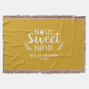 Personalized Couples Newlywed Throw Blanket