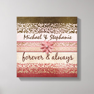 Personalized Couples or Wedding with Love Quote Canvas Print