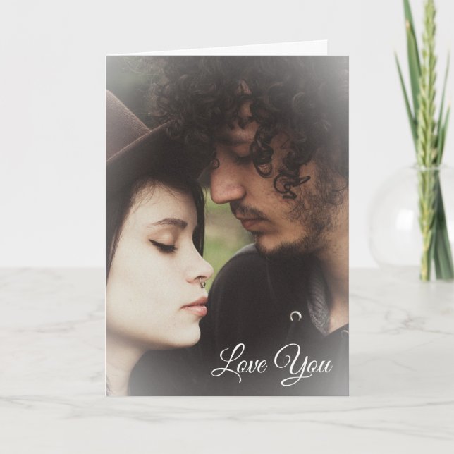 Personalized Couple's Photo Valentine's Day Card (Front)