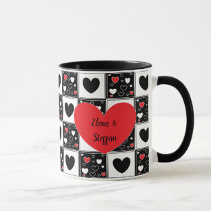 Personalized Couple's Romantic Heart Mug