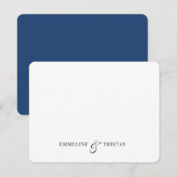 Personalized Couples Stationery Navy Blue