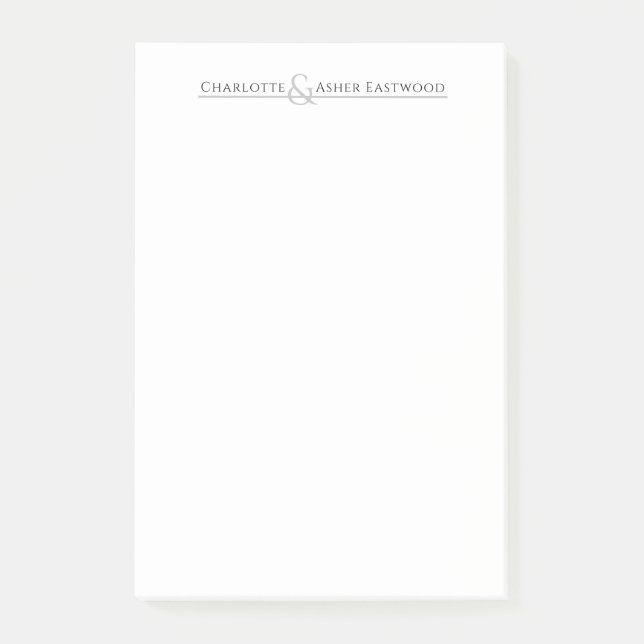Personalized Couples Stationery Post-it Notes (Front)