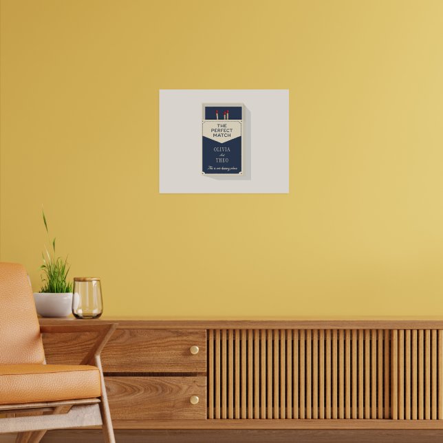 Personalized Couples The Perfect Match Matchbox Poster (Living Room 2)