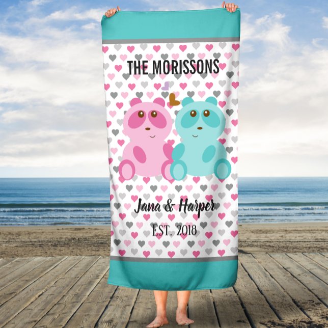Personalized Couple's Wedding Bath Towel (Creator Uploaded)