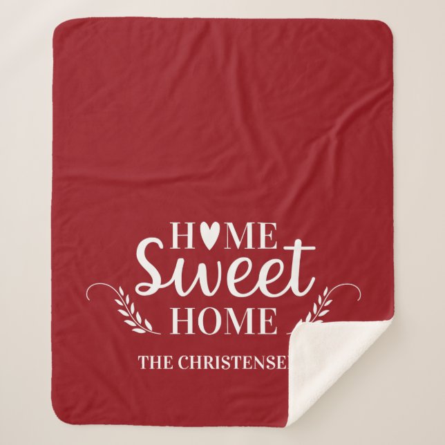 Personalized Couples Wedding Sherpa Blanket (Front)