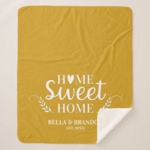 Personalized Couples Wedding Sherpa Blanket