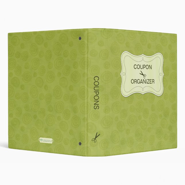 Personalized Coupon Lime Green Binder (Background)