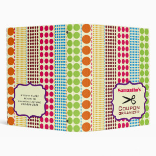 Personalized Coupon Organizer Binder - Boho Dots