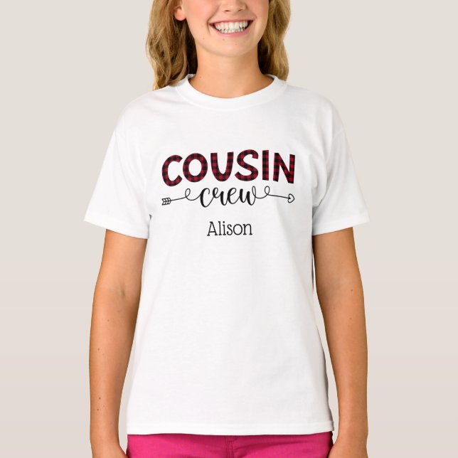 Personalized Cousin Crew Family Matching  T-Shirt (Front)