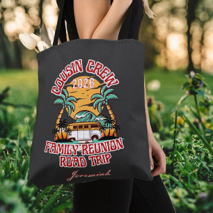 Personalized cousin crew family reunion tote bag