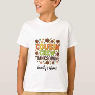 Personalized Cousin Crew Family Thanksgiving T-Shirt