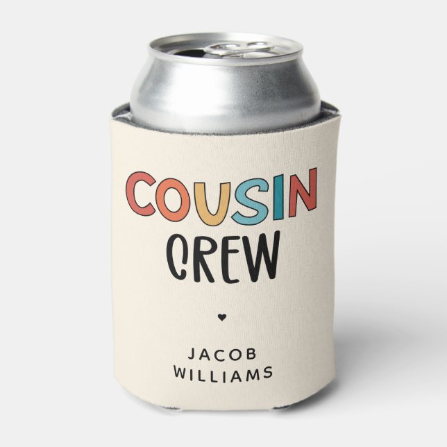 Personalized Cousin Crew Matching Cousins Gift  Can Cooler (Can Front)