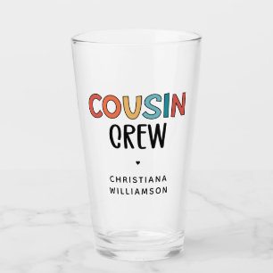 Personalized Cousin Crew Matching Cousins Gift Glass