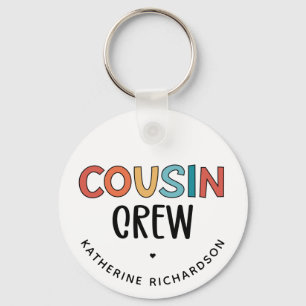 Personalized Cousin Crew Matching Cousins Gift Keychain