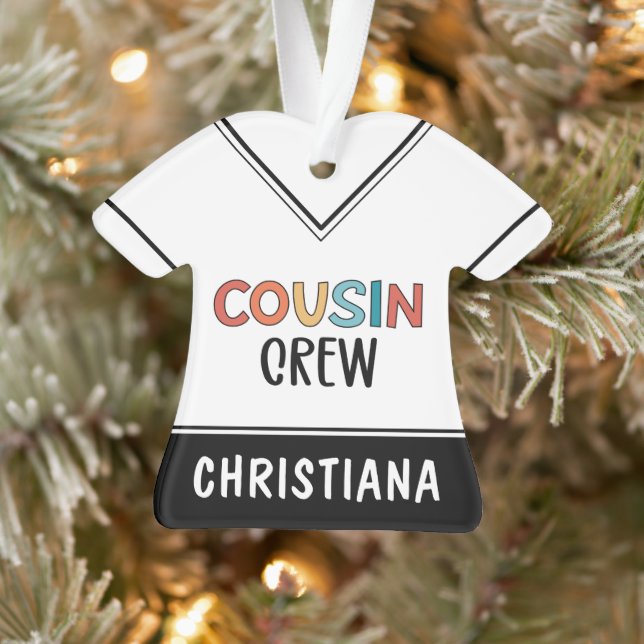 Personalized Cousin Crew Matching Cousins Gift Ornament (Tree)