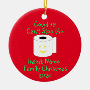 Personalized Covid-19 Can't Stop Christmas Ceramic Ornament