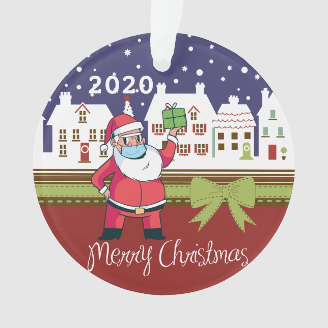 Personalized COVID Christmas Tree Funny Customized Ornament (Front)