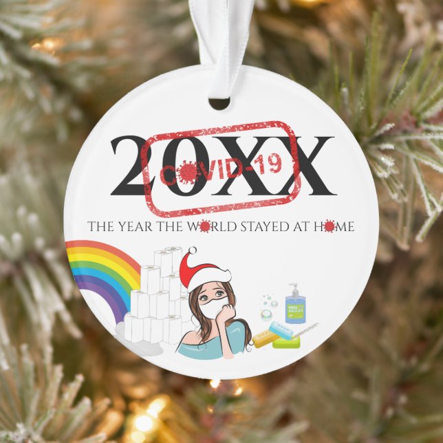 Personalized Covid Christmas Tree Ornament (Tree)