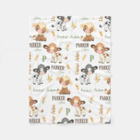 Personalized Cow Baby Blanket | 30x40 Fleece