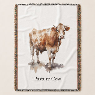 Personalized Cow Country Home Welcome Throw Blanket