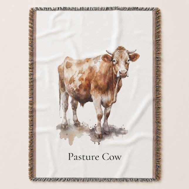 Personalized Cow Country Home Welcome Throw Blanket (Creator Uploaded)