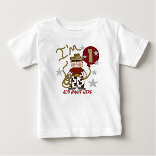 Personalized Cowboy 1st Birthday Tshirt