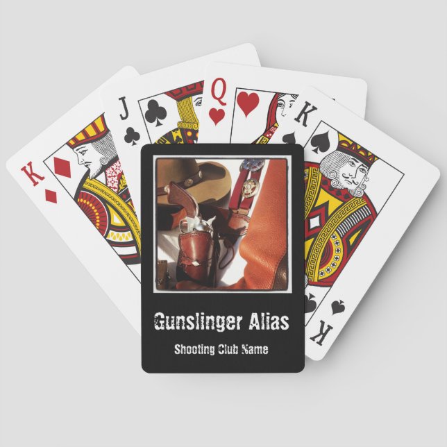 Personalized Cowboy Action Fast Draw Card Deck (Back)