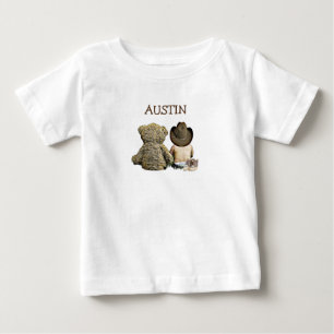 Personalized Cowboy and Teddy Bear Baby Tee
