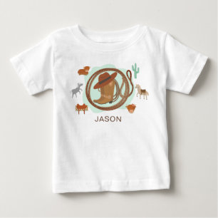 Personalized Cowboy Boy's Name Baby T-Shirt