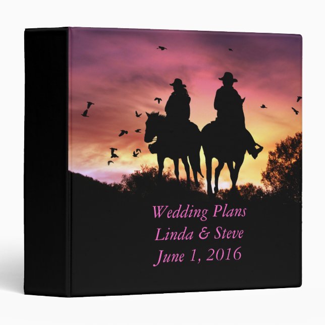 Personalized Cowboy Wedding Planning Binder (Front/Spine)