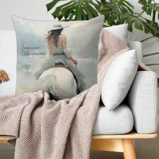 Personalized Cowgirl Beach Pillow Special Gift
