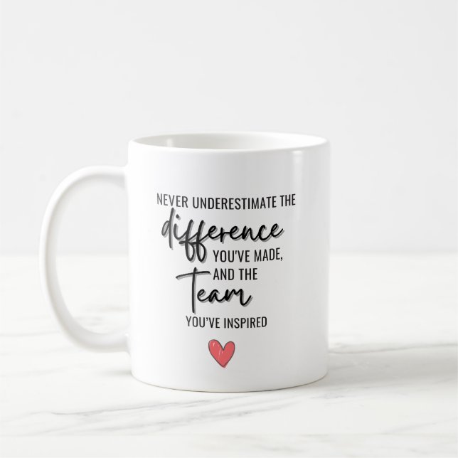Personalized Coworker Retirement Coffee Mug (Left)