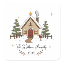 Personalized Cozy Christmas Cottage